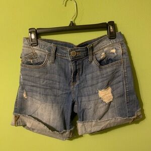 Rock & Republic Blue Distressed Jean Shorts